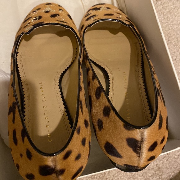 Authentic Charlotte Olympia Leopard pattern cat flats 38 - Picture 9 of 9